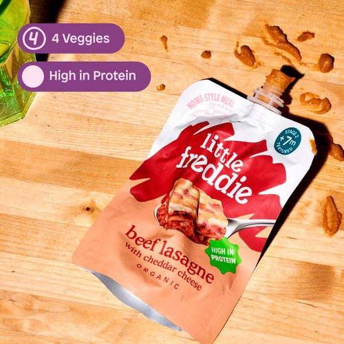 Little Freddie Organic Beef Lasagne with Cheese Baby Food Pouch 7+ Months