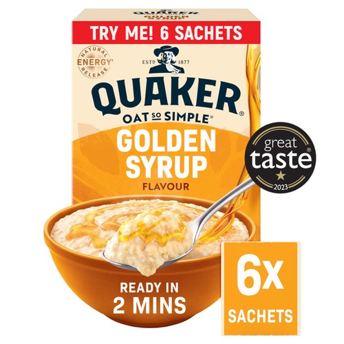 Quaker Oat So Simple Golden Syrup Porridge Sachets
