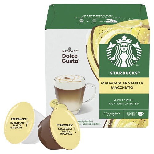 Starbucks Dolce Gusto Madagascar Vanilla Macchiato Coffee Pods x 12 