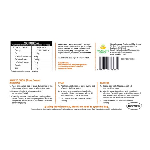 Zulekha Halal 6 Soup Dumplings Chicken 210g