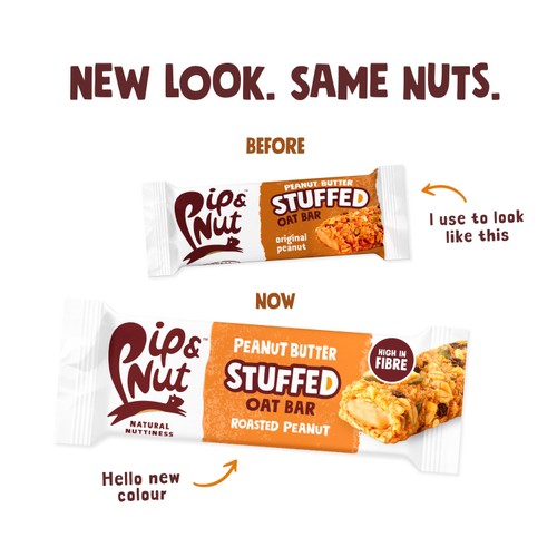 Pip & Nut Original Peanut Butter Stuffed Oat Bars   3 x 48g
