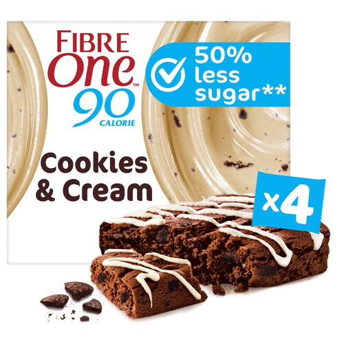 Fibre One Snack Bars Cookies & Cream Drizzle Snack Bars