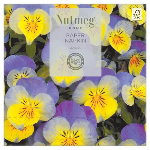 Nutmeg Photo Floral Napkins 20 Pack
