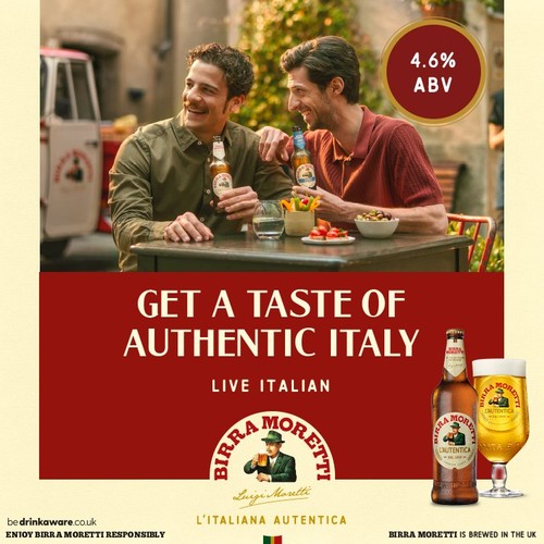 Birra Moretti Premium Lager Beer Can 4x440ml