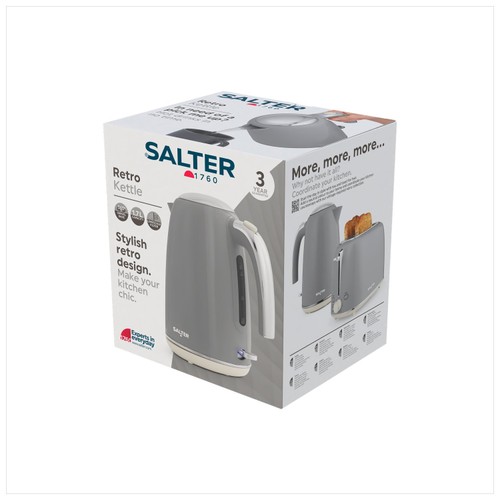 Salter Grey Retro Rapid Boil Kettle