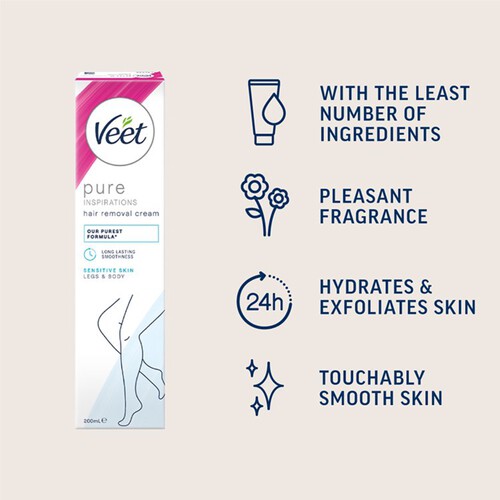 Veet Pure Hair Removal Cream Body & Legs for Sensitive Skin