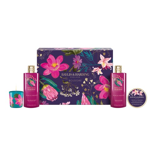 Baylis & Harding Boudoire Gift Wrapped Candlelit Gift Set