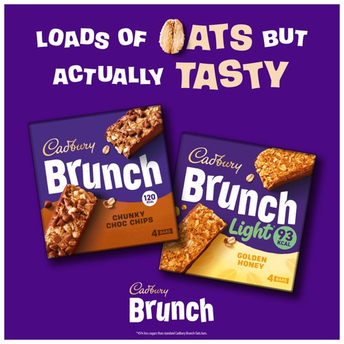 Cadbury Brunch Chocolate Chip Cereal Bars 4x28g