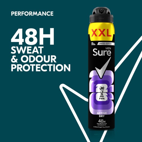 Sure Men Anti-Perspirant Aerosol Active Dry XXL 300ml