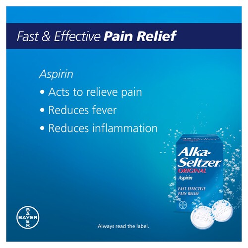 Alka-Seltzer Original Aspirin Pain Relief Soluble Tablets