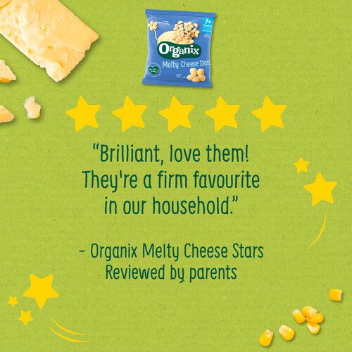 Organix Melty Organic Cheese Stars Baby Finger Food Snacks