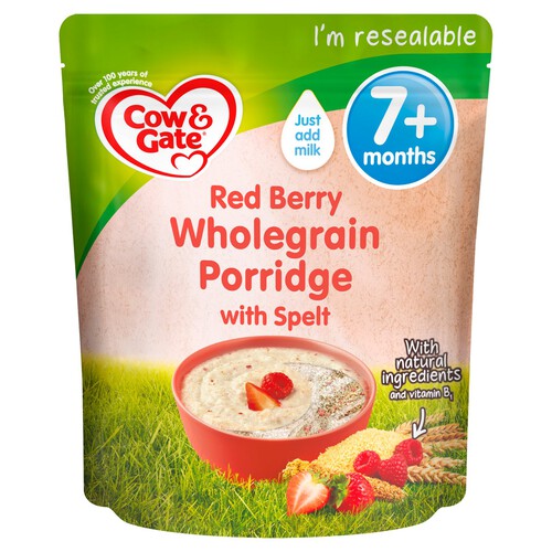 Cow & Gate Red Berry Wholegrain Porridge from 7 Months