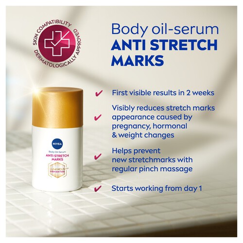 NIVEA Luminous 630 Anti-Stretch Mark Body Oil-Serum 