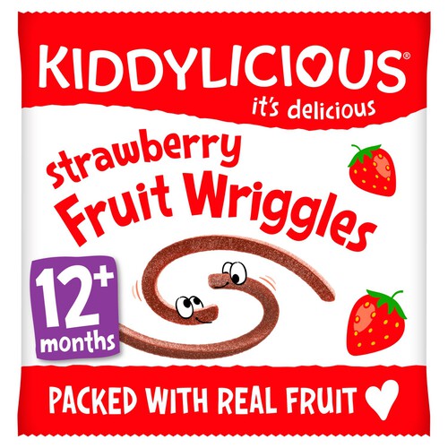 Kiddylicious Strawberry Wriggles Baby Snacks