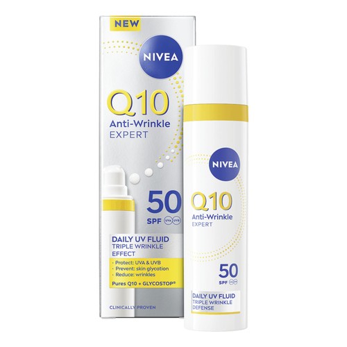 NIVEA Q10 Anti-Wrinkle Expert Daily UV Face Fluid SPF50 40ml