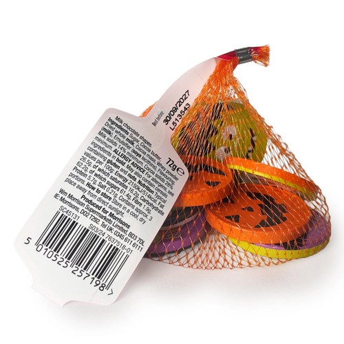 Morrisons Milk Chocolate Halloween Coins In Net 