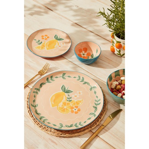 Nutmeg Home Pad Print Medina Dinner Plate