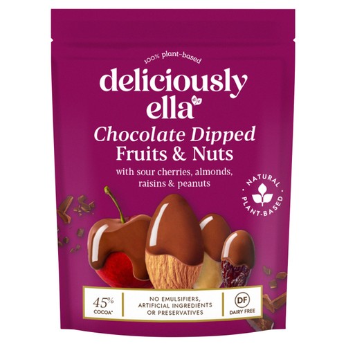 Deliciously Ella Chocolate Dipped Fruit & Nut Share Snack Bag 90g