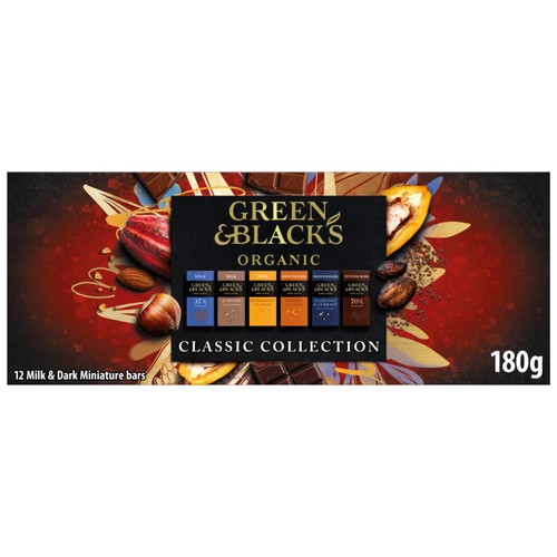 Green & Black's Organic Classic Miniature Chocolate Bar Collection 180g