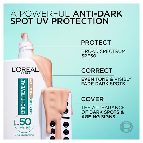 L'Oreal Bright Reveal Uv Fluid Tinted Glow Pearl 