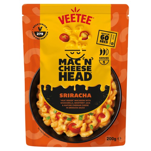 Veetee Mac 'N' Cheese Head Sriracha 200g