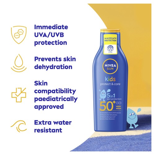 NIVEA SUN Kids Protect & Care Sun Cream Lotion SPF50+ 