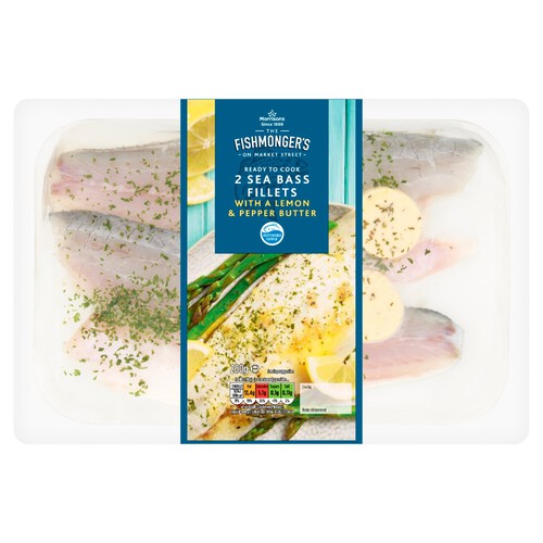 Morrisons Seabass Fillets With Lemon & Pepper Butter