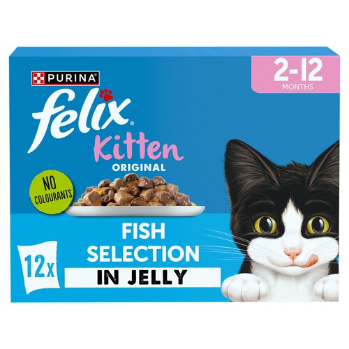 Felix Original Kitten Fish Selection In Jelly Wet Cat Food 