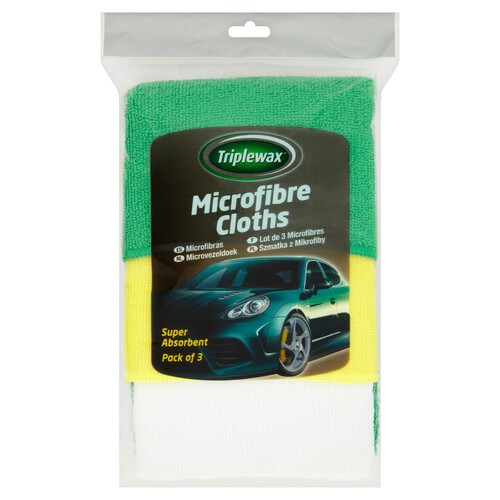 Triplewax Microfibre Cloth 3 Pack