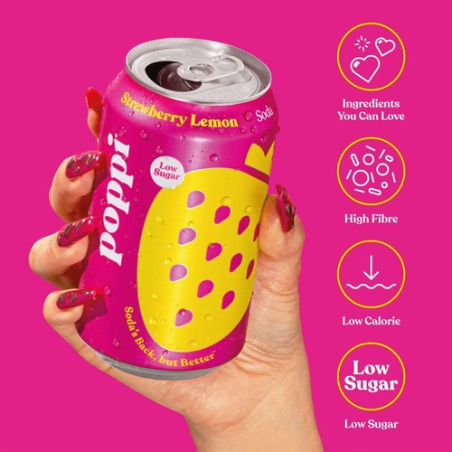 Poppi Strawberry & Lemon 330ml