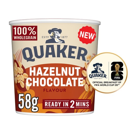 Quaker Oats Hazelnut Chocolate Porridge Pot