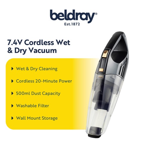 Beldray Wet and Dry Cordless Handheld Vac