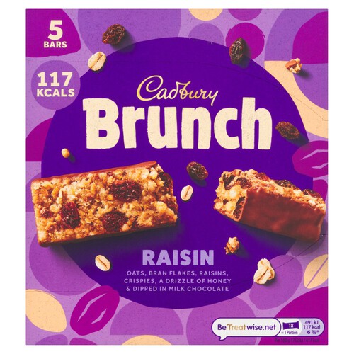 Cadbury Brunch Raisin Cereal Bars 