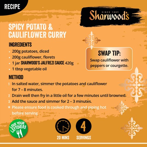 Sharwood's Indian Jalfrezi Curry Cooking Sauce 420g