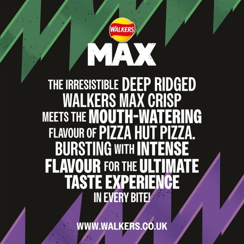 Walkers Max Pizza Hut Texan BBQ Grab Bag Crisps 50g