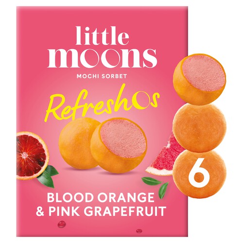 Little Moons Refreshos Vegan Blood Orange & Pink Grapefruit Mochi Sorbet