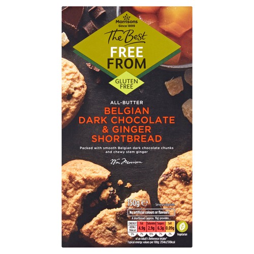 Morrisons The Best Free From Dark Chocolate & Ginger Cookies