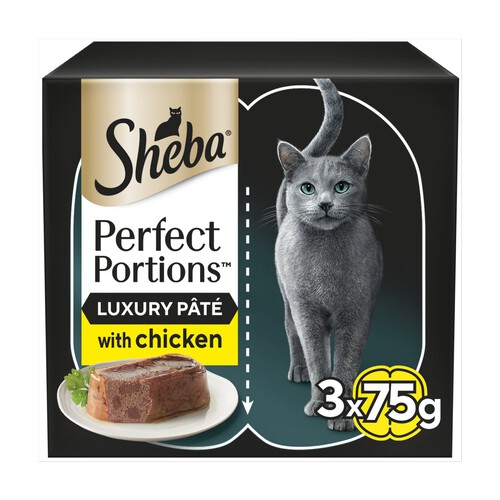 Sheba Perfect Portions Adult Wet Cat Food Tray Chicken In Pate