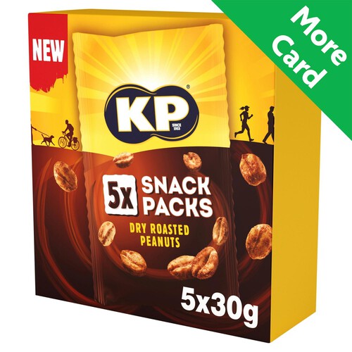 KP Dry Roasted Peanuts 5 x Snack Packs 