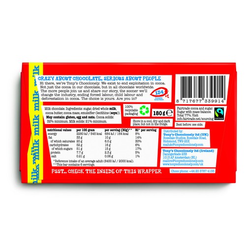 Tony's Chocolonely Milk Chocolate
