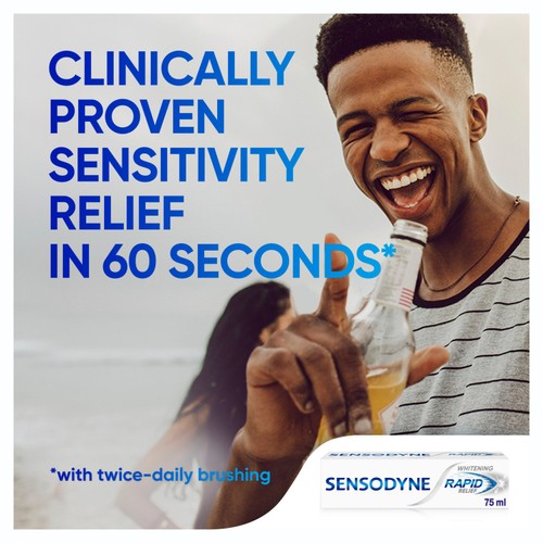 Sensodyne Rapid Relief Whitening Sensitive Toothpaste 75ml