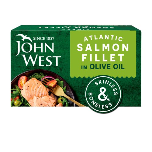 John West Atlantic Salmon Skinless & Boneless Olive Oil 115g