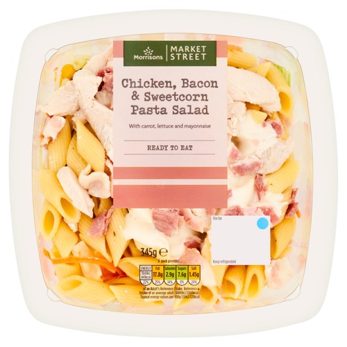 Morrisons Chicken, Bacon & Sweetcorn Pasta Salad 345g