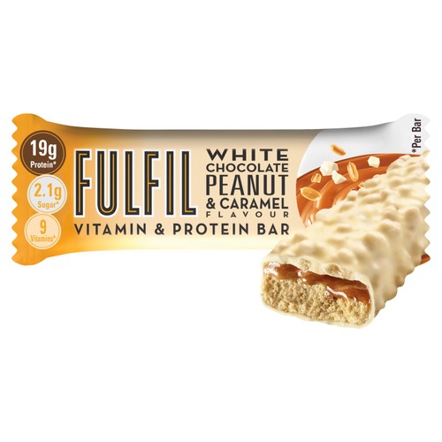 Fulfil White Chocolate Peanut & Caramel Flavour Vitamin & Protein Bar 55g
