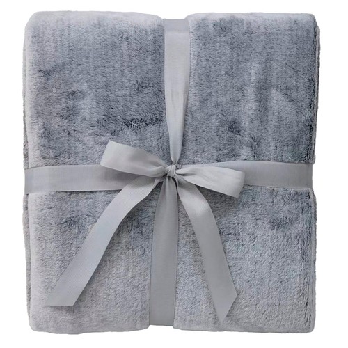 Nutmeg home grey marl supersoft throw