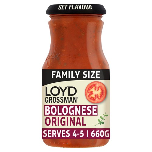 Loyd Grossman Bolognese Original Tomato Pasta Sauce Jar 660g