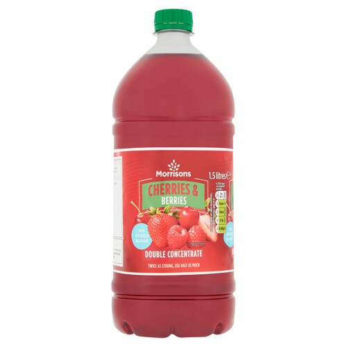 Morrisons No Added Sugar Cherry & Berry Double Concentrate Squash  