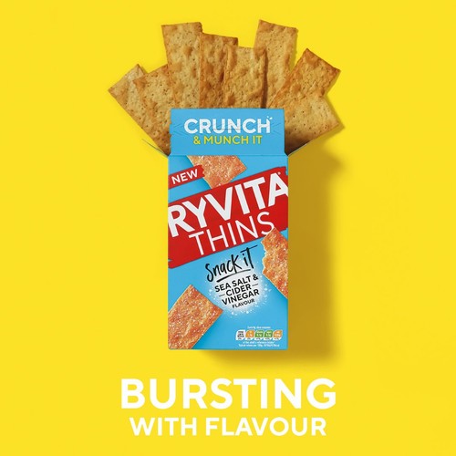 Ryvita Snack It Thins Sea Salt and Cider Vinegar Flatbread Snacks