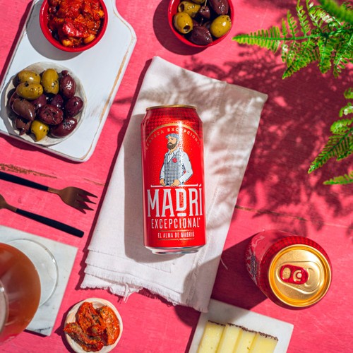Madri Excepcional Lager Beer Cans 4x440ml