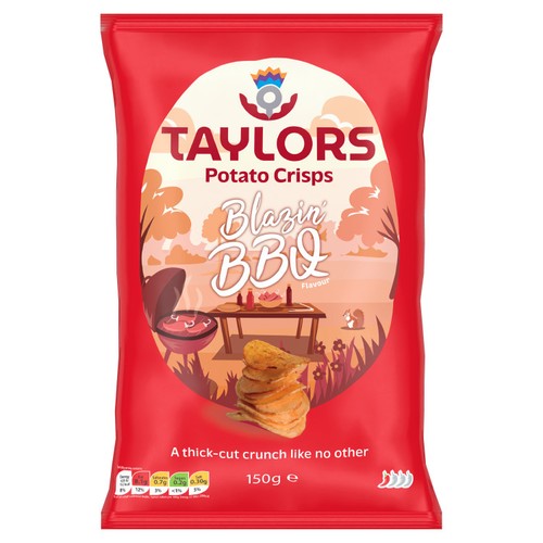 Taylors Blazin BBQ Flavour Potato Crisps